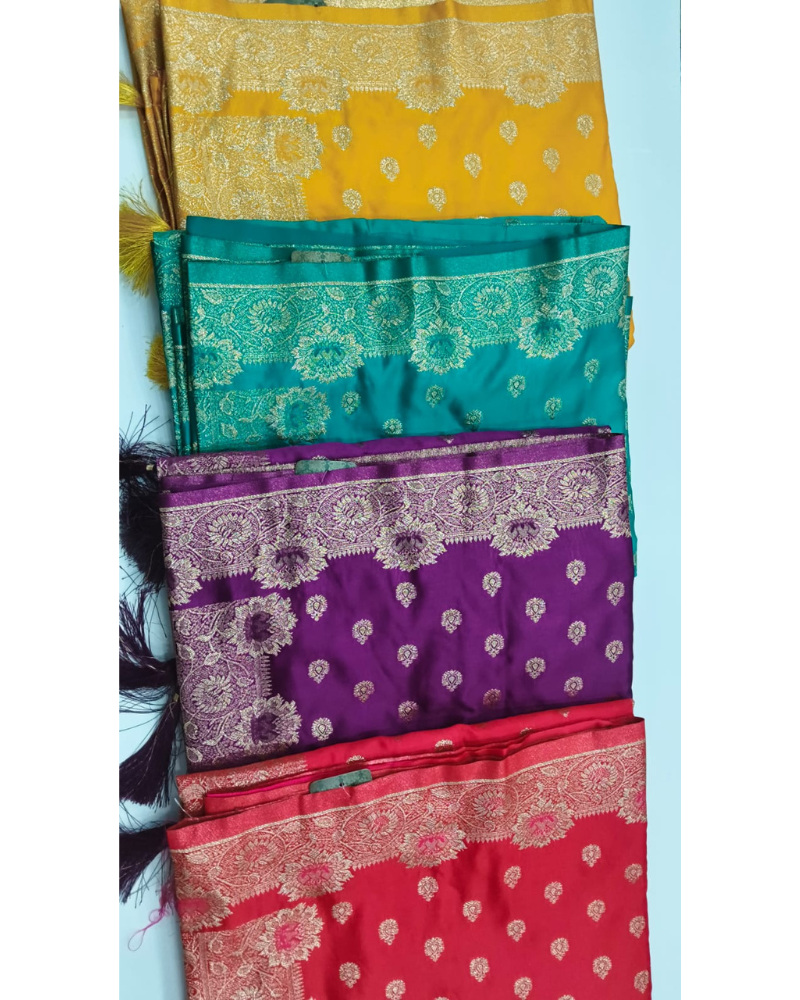 Classic Banarasi Silk Saree With Rich Zari Border